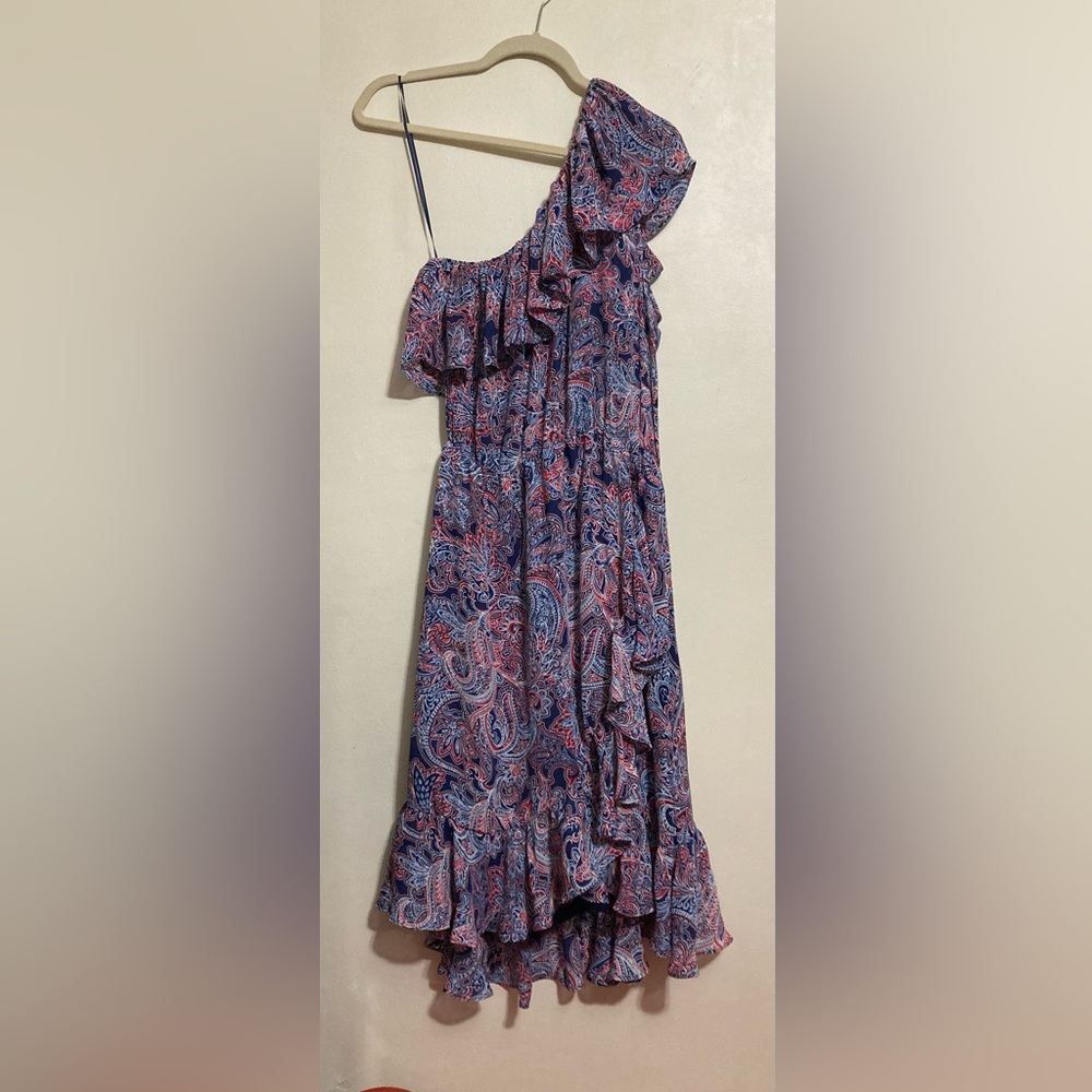PARKER ONE SHOULDER DRESS FLORAL OSWEGO MEDIUM